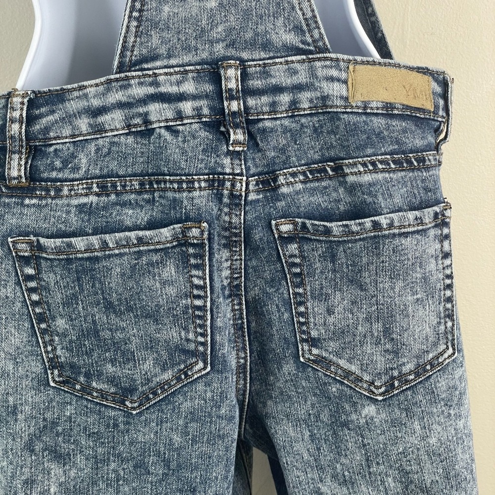Vintage Y2K YMI Grunge Mineral Washed Denim Overalls Womens 5 XS Tapered Leg - Picture 8 of 16
